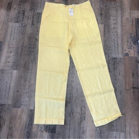 Brioni Other - Brioni Cannes Yellow‎ Linen Pants | 100% Linen | Made in Italy | Size 36